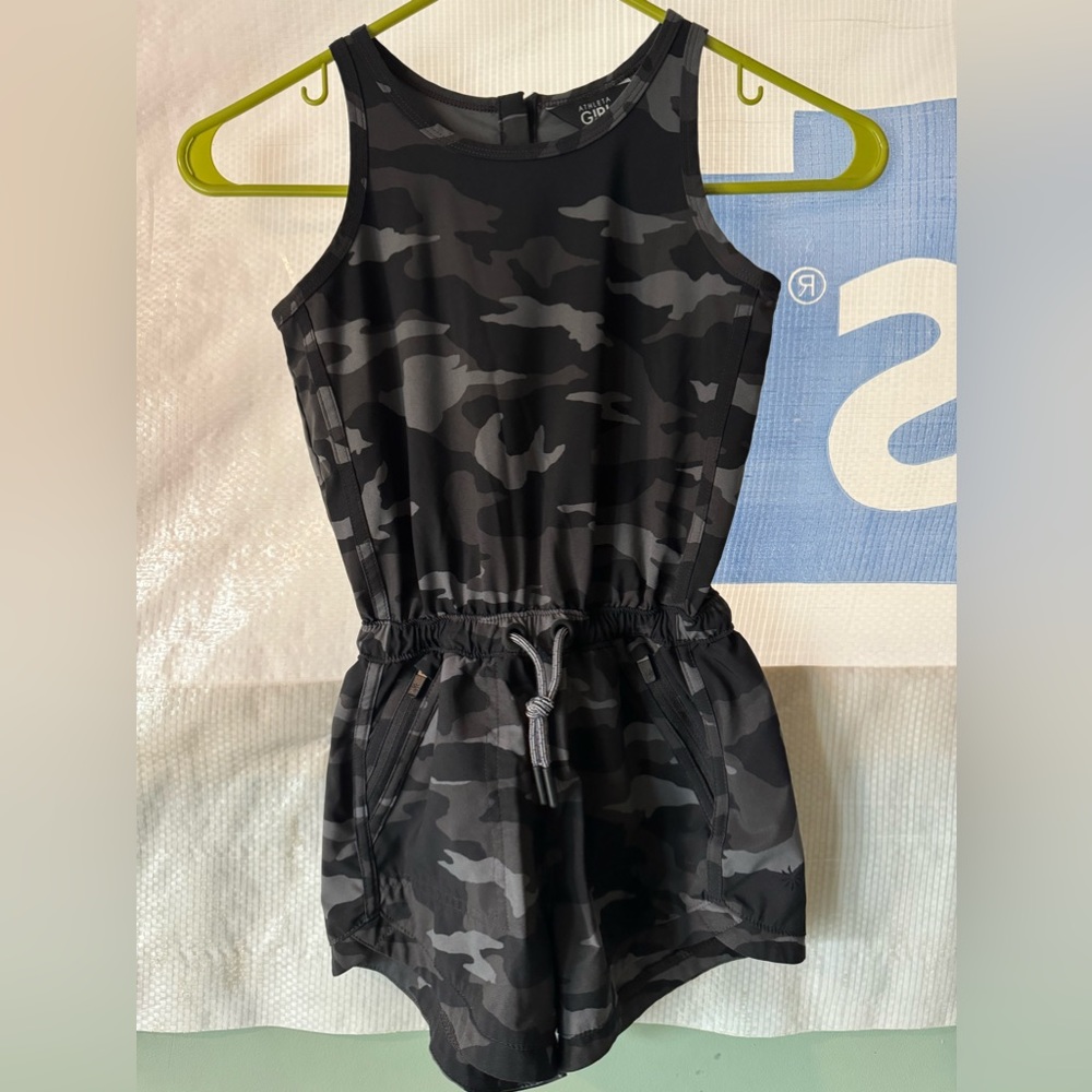 Athleta Girl Camo On The Go Shorts Romper